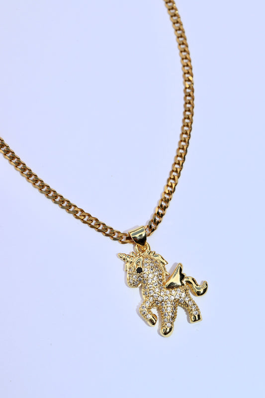 Diamond Unicorn Necklace