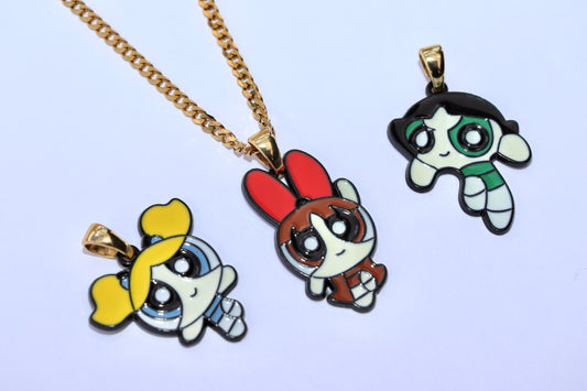 Power Puff Girl Necklace