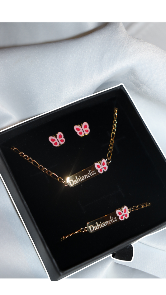 Butterfly Personalized Set + Earrings