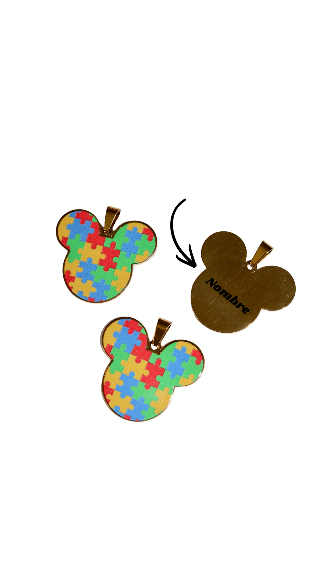 Autism Mickey Necklace Personalized