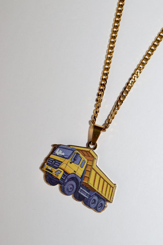 Yellow Truck Necklace