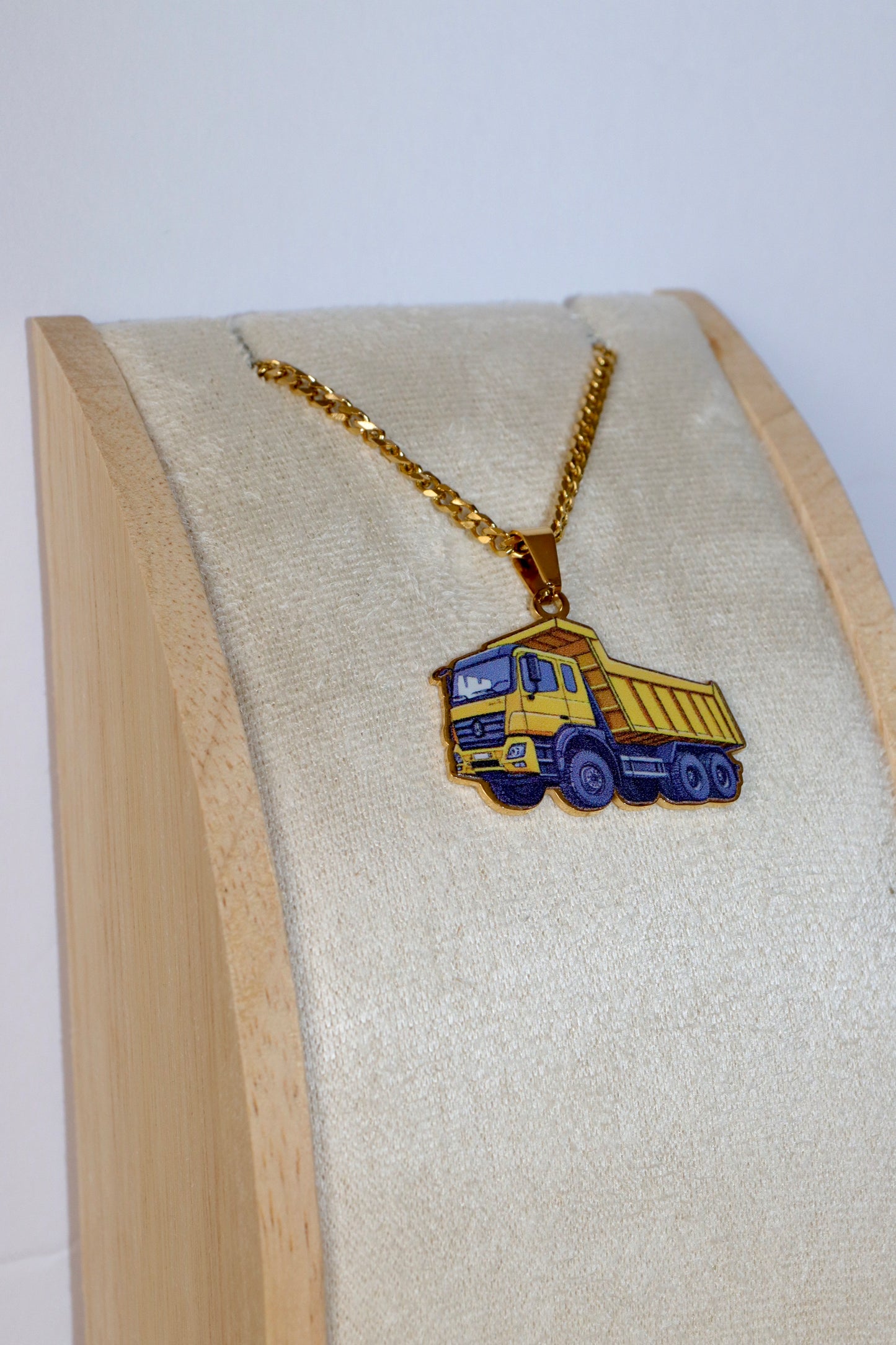 Yellow Truck Necklace