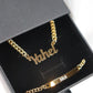 Cuban Personalized Necklace + Engraved Bracelet Set