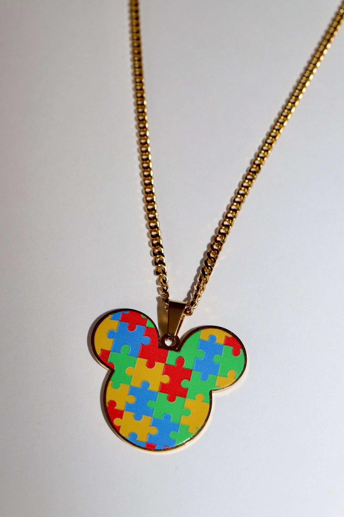 Autism Mickey Necklace Personalized